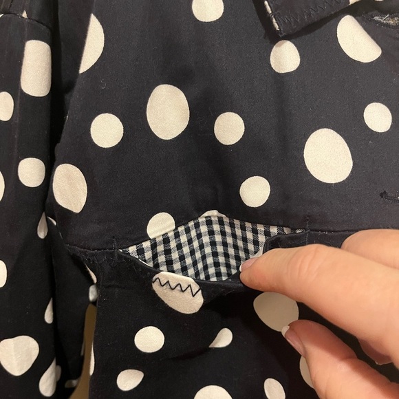 C&B Polka Dot Women's Jacket - Dark Navy and White, size L - Picture 4 of 9